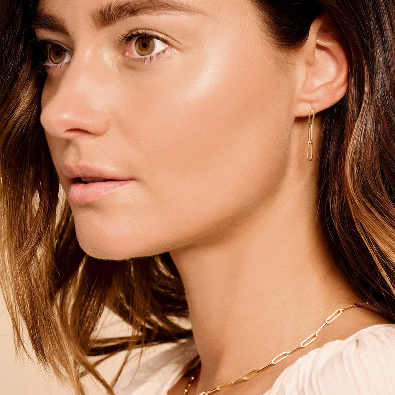 Blush oorbellen