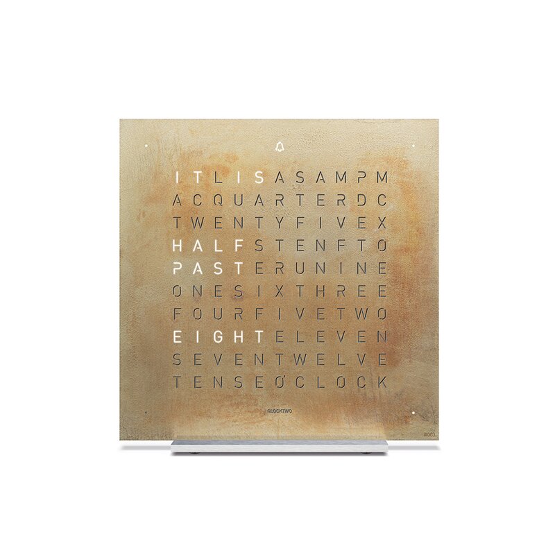 Qlocktwo Earth 13.5 Creator's Edition Silver & Gold - T4SNLSG - 2