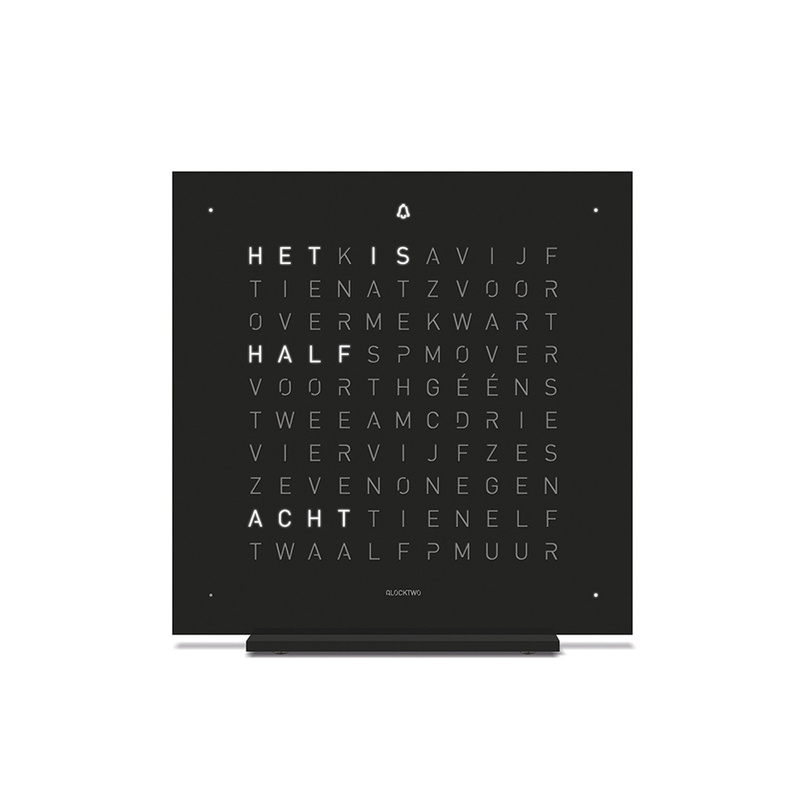 Qlocktwo Earth 13.5 Deep Black - T4B2NLSSBL - 2