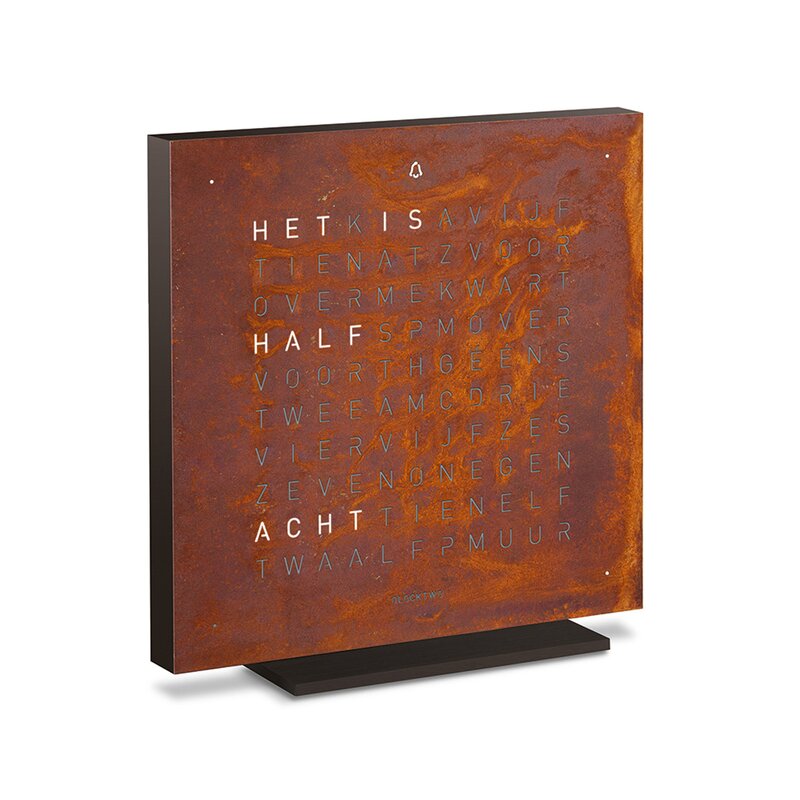 Qlocktwo Earth 13.5 Creator's Edition Rust - T4BLNLRT - 1