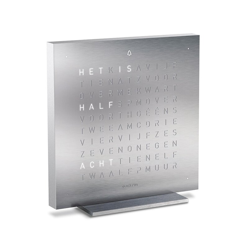 Qlocktwo Earth 13,5 Dutch Full Metal - T4SNLSS - 1