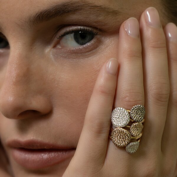 BIGLI Mini Wave ring 23R184RBRDIA