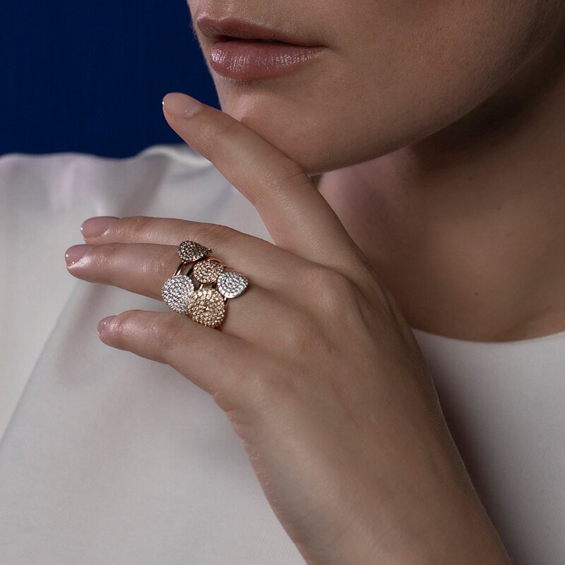 BIGLI Mini Wave ring - 23R184RWDIA - 4