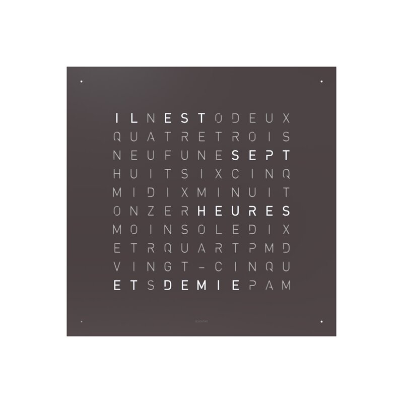 Qlocktwo Earth 45 Espresso Limited Edition - QT4NLESLE - 2