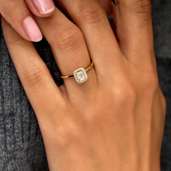 Treasured by Lien Halo verlovingsring EM4-14-C-G/50