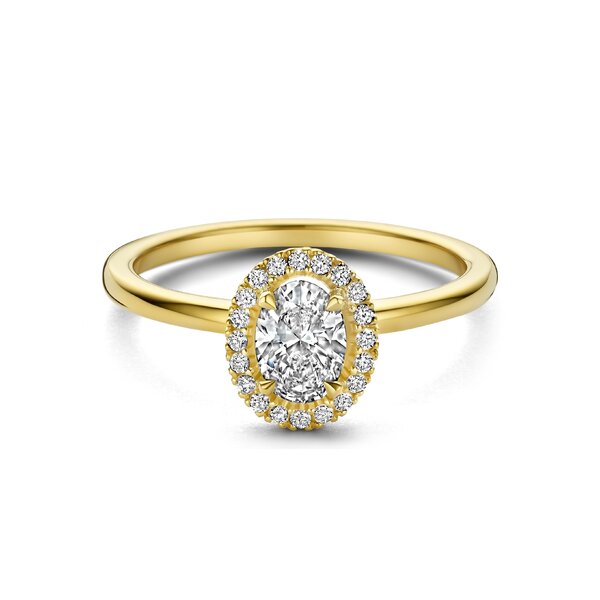 Treasured by Lien Halo verlovingsring OV4-14-C-G/50
