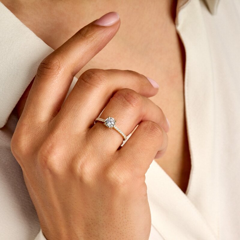 Treasured by Lien Pavé verlovingsring Treasured by Lien Pavé verlovingsring - BR4-23-S-G/70 - 5