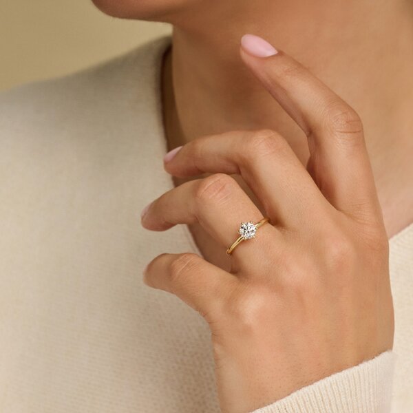Treasured by Lien Solo verlovingsring BR6-13-C-G/70