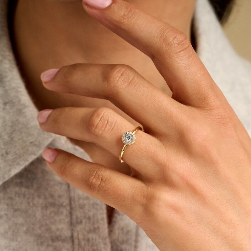 Treasured by Lien Halo verlovingsring - BR4-14-C-G/30 - 4