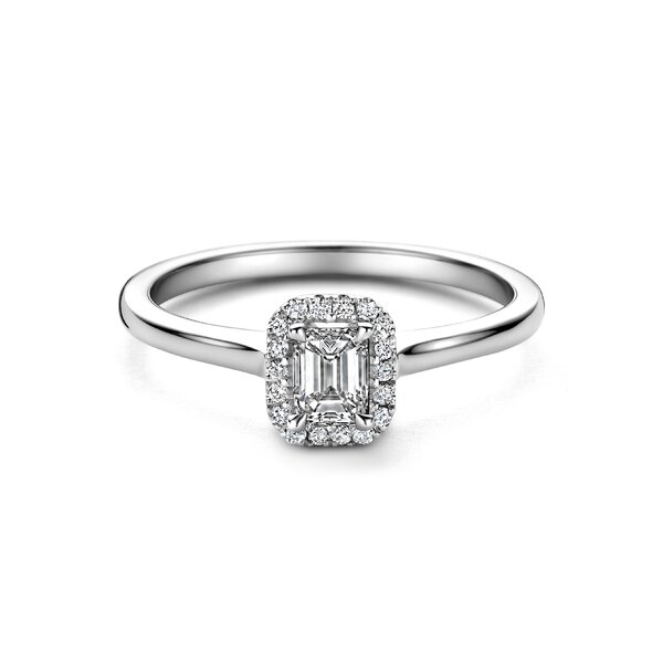 Treasured by Lien Halo verlovingsring EM4-14-C-W/30
