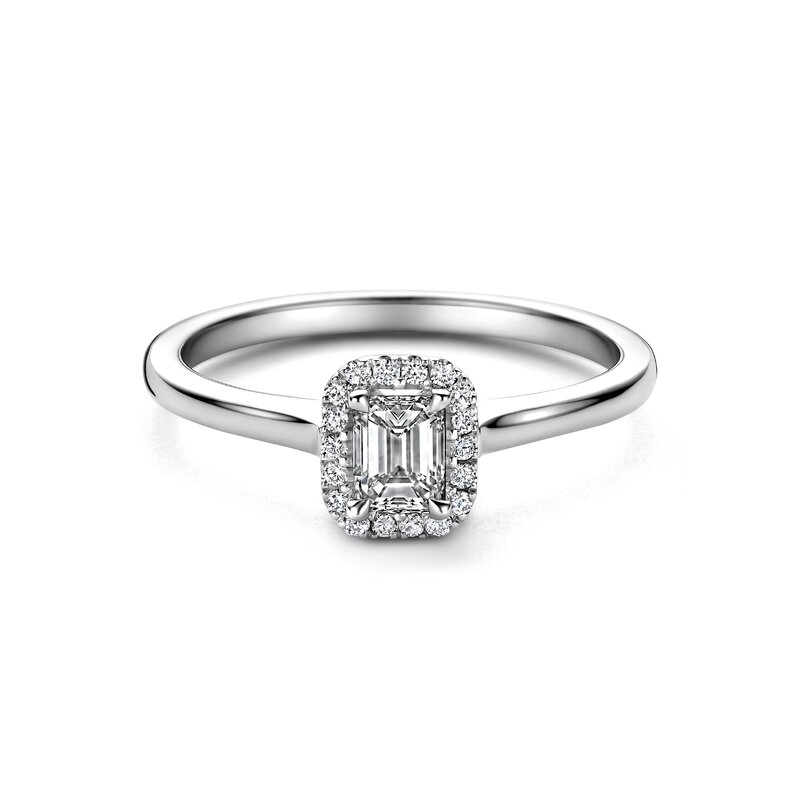 Treasured by Lien Halo verlovingsring - EM4-14-C-W/30 - 1