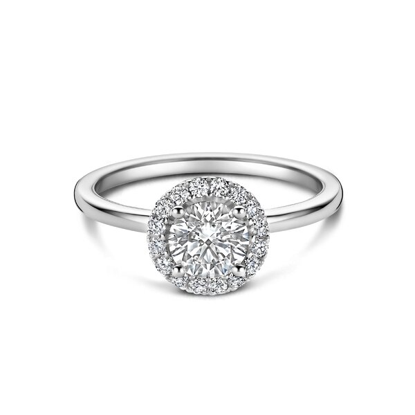 Treasured by Lien Halo verlovingsring BR4-14-C-W/70