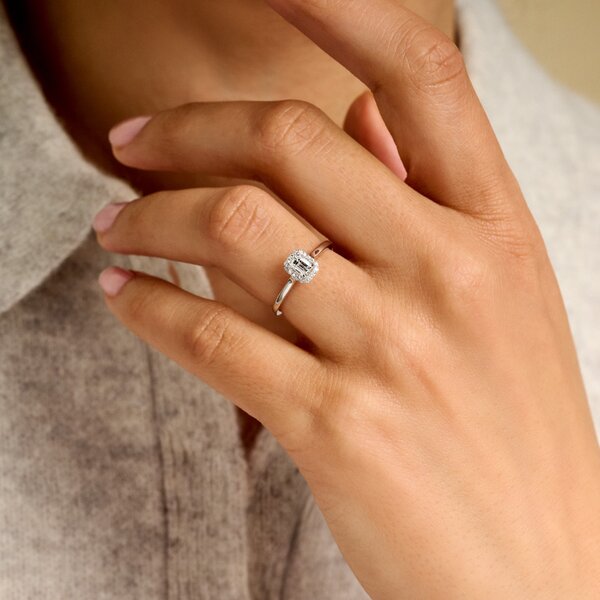 Treasured by Lien Halo verlovingsring EM4-14-C-W/30