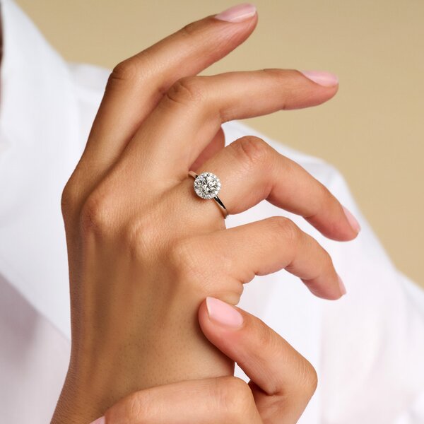 Treasured by Lien Halo verlovingsring BR4-14-C-W/70
