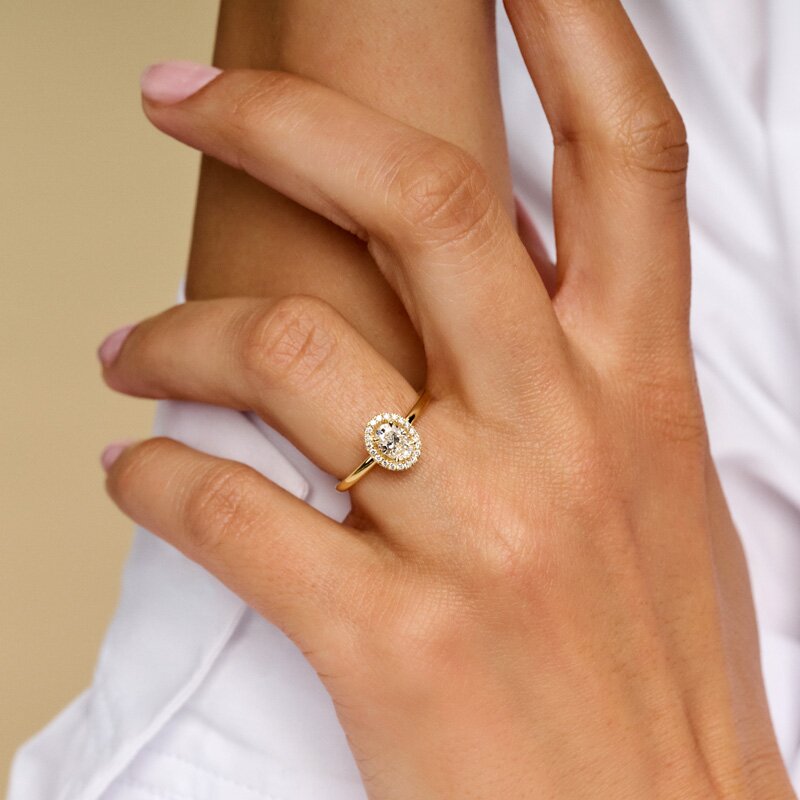 Treasured by Lien Halo verlovingsring - OV4-14-C-G/50 - 4