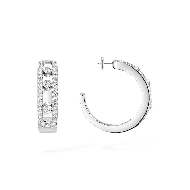 Messika Move Pave oorbellen Messika Move Pave oorbellen - 04993WG - 1