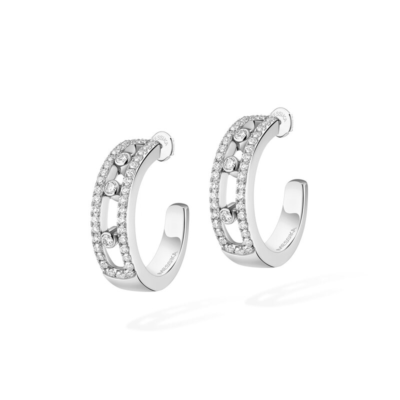 Messika Move Pave oorbellen Messika Move Pave oorbellen - 04993WG - 2
