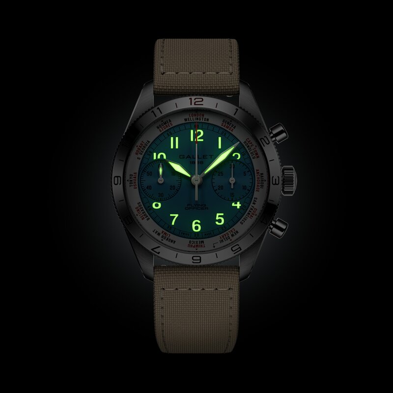Gallet Flying Officer 40mm - AG2301131C1W1 - 3