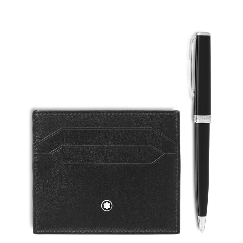 Montblanc Pix Ballpoint Pen Black Met Cardholder Set  - 137793 - 1