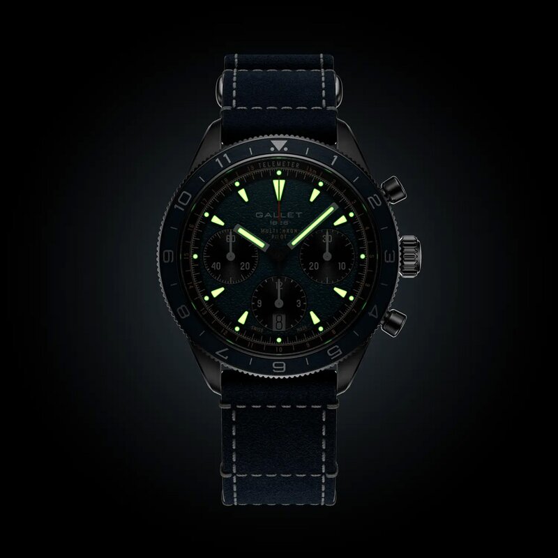 Gallet Multrichron Pilot 42mm Gallet Multrichron Pilot 42mm - AG2303171C1W1 - 5