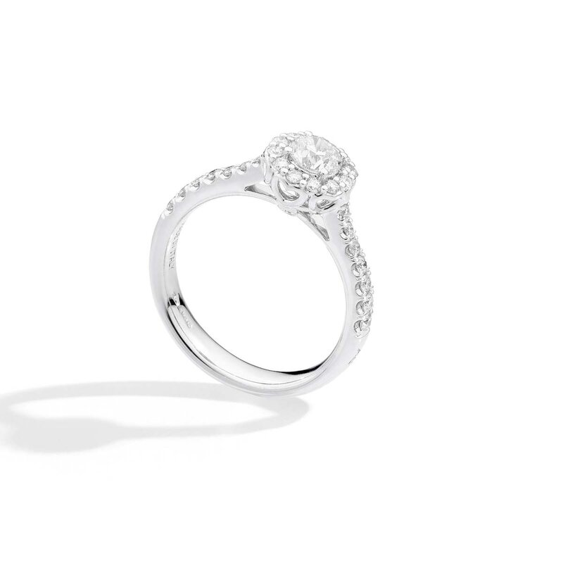 Recarlo Anniversary Halo verlovingsring - R01SC018/027 - 2